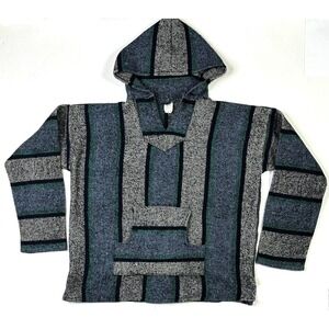 Mexport Baja Hoodie Men's XL Striped Long Sleeve Drug Rug Jacket